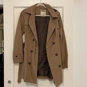 Brown trench coat